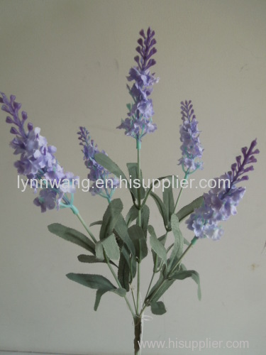 5 branch satin lavender flower artificial decorative cheap items