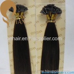 1b# 100% human hair pre bonded U tip hair extension