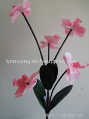 hot and cheap 5 heads satin orchid artificial decorative flower