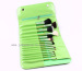 15PCS Green Makeup Brushes