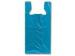Supermarket Blue T Shirt Plastic Bags eco friendly Food Grade Polybag 0.12mm