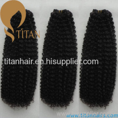 kinky curly human hair weft