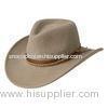 100% wool Felt hat wool cowboy hat mountain wool felt hats with beautiful adornment