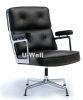high back hotel guest office furniture soft cushion with leather padded reception aluminum Eames chairs import China