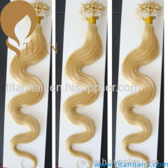 wholesale price light blonde micro ring hair extension