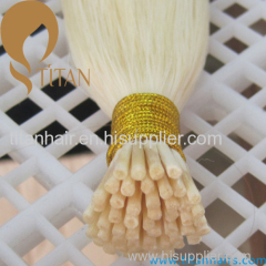 made in china human hair pre bonded keratin I tip hair extension