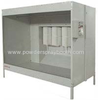 Cartridge recovery powder coating booth