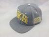 Gray 6 Panel Snapback Baseball Caps Personalized Embroidery Logo