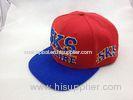 Cool Hip Hop Snapback Baseball Caps Embroidered Red / Blue Customized