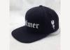 Black Acrylic Wool Snapback Baseball Caps Hat with Embroidery Letters
