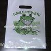 White Frog Printed Die cut handle bags Promotional Plastic bag