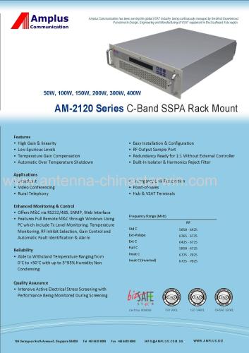 AM-2120 SERIES C-BAND SSPA Rack Mount(5ow.100w.150w.200w.300w.400w)(amplus)