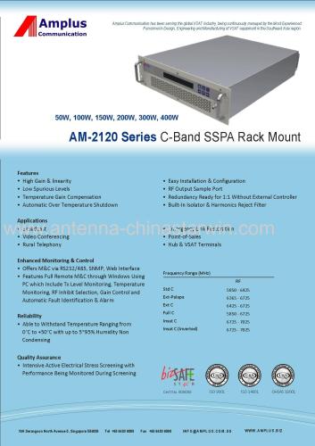 AM-2120 SERIES C band SSPA rack Mount(5ow.100w.150w.200w.300w.400w)