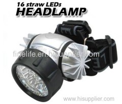 16 Straw Hat LED Headlamp