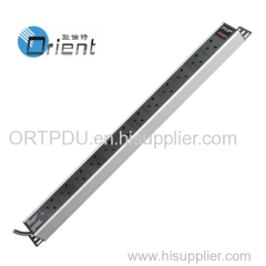 UK PDU 135 degree 12 Outlet with AV Meter & Power light