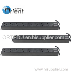 UK type 45 degree 8 way PDU with power light