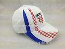 Flag Screen Printing 6 Panel Cotton Baseball Cap with Embroidery Team Logo
