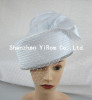 Wedding hat bridal hat satin ribbon hat church hat occasion hat