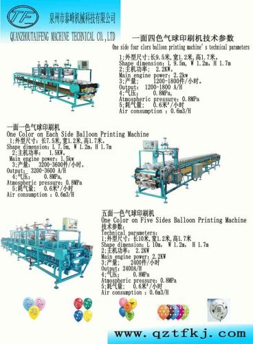 One Color on Five Sides Balloon Printing Machine