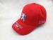 Raised 3D Embroidered Baseball Cap Red Promotional Hat with Embossed Buckle