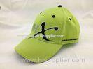 Lime Green Cotton Embroidered Baseball Cap Hat Unisex with Custom Logo