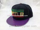 PU Leather Brim Snapback Hip-Hop Baseball Caps Hiphop Hats Puff Embroidery