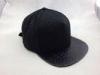 Leather Brim Embroidered Hip Hop Baseball Cap Hat with Leather Strap Back