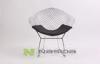 Outdoor Mesh Harry Bertoia Diamond Chair / Wire Lounge Chairs with Leather Cushion