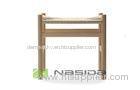 Nasida Outdoor Wegner Solid Wood Stool Replica with Manila Rope Seat Cushion