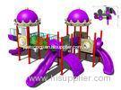 Custom Childrens LLDPE.Galvanized Steel Playground Slide Equipments