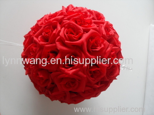 red rose artificial flower ball red rose ball wedding rose ball