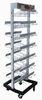 Commercial Garment display rack / MDF four side retail clothes display stand hangers