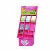 Pink Strong Structure Recyclable Cardboard Display Shelves For Retail Books With Compartments
