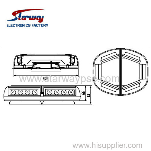 Starway Police Emergency Vehice LED Safety Mini Lightbar