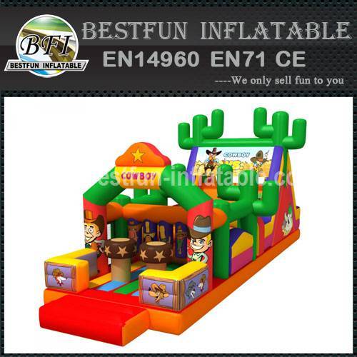 Inflatable cowboy playland obstacle courses