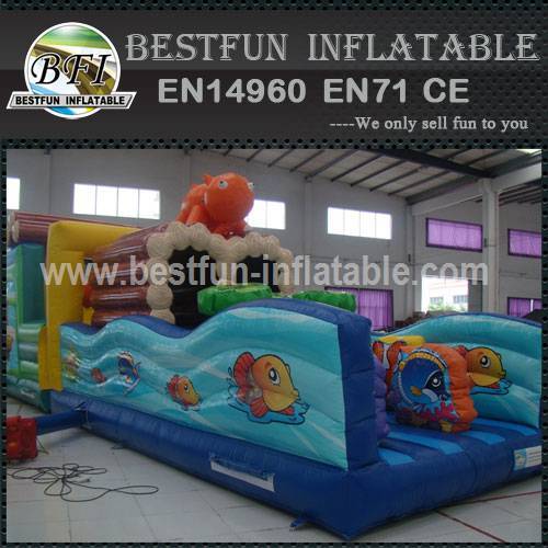 Inflatable kid ocean obstacle course