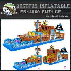 Large inflatable obstacle course pirate ship