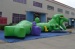 Green dinosaur inflatable tunnel