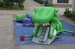 Green dinosaur inflatable tunnel