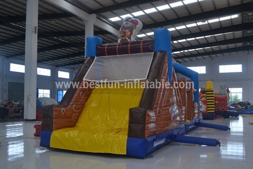 Inflatable Pirate Discovers Obstacle Courses