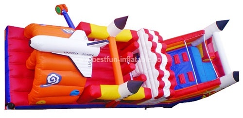 Inflatable Space Shuttle Obstacle Course