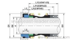 rubber bellow mechanical seals.FOR vulcan type 14 /142/143seals