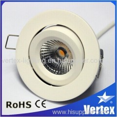Dimmable 8W LED Ceiling Down Light with Round Interchangeable bezel