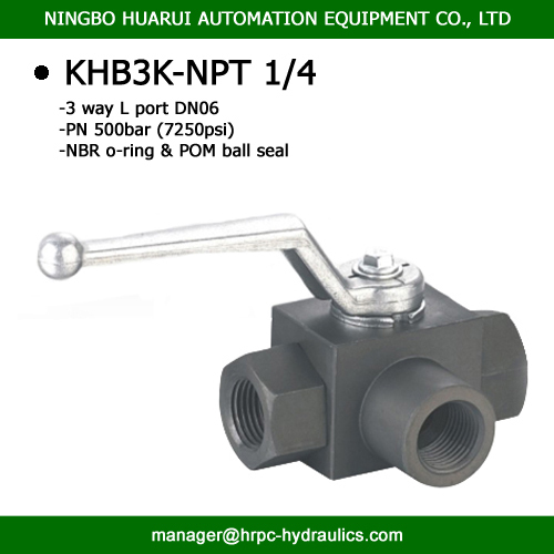 HYDAC standard high pressure NPT female thread 3 way ball valves manufacturer