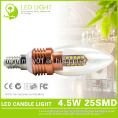 Bullet Type 4.5W LED Candle Light with E14 Lamp Base