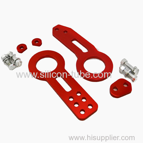 Universal Billet Aluminum Racing Front Rear Tow Hook Kit CNC JDM Anodized RED