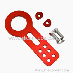 Universal Billet Aluminum Racing Front Rear Tow Hook Kit CNC JDM Anodized RED