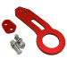 JDM RACING RED BILLET CNC ANODIZED ALUMINUM FRONT and REAR TOW HOOK KIT