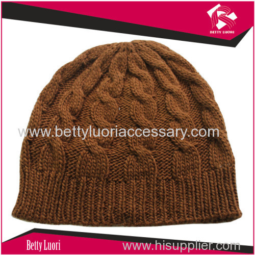LADIES WINTER KNITTED JACQUARD BEANIE HAT