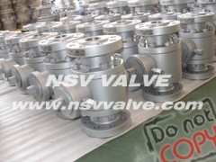 Forged trunnion mounted full bore ball valve